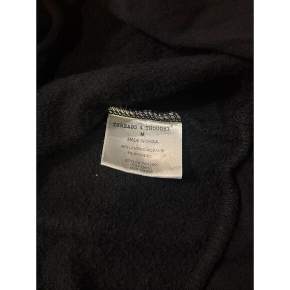 Threads 4 Thought Women's Black Twist Front Pullover Hoodie Medium - Picture 6 of 7